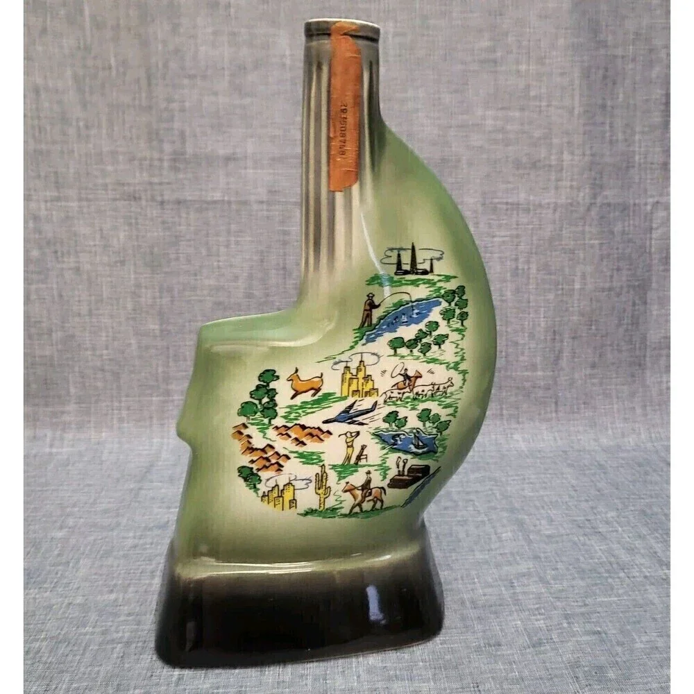 Vintage 1968 Jim Beam Bourbon Decanter San Antonio Fair Tower Of Americas Empty